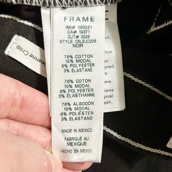 Frame Denim, Le Skinny de Jeanne Crop, Noir, Black Denim Jeans, NWOT - 25 - Picture 13 of 16